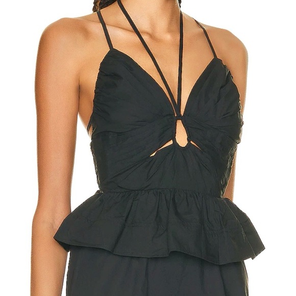 NWT Ulla Johnson Essie Peplum Top Noir (Black) - Picture 5 of 16